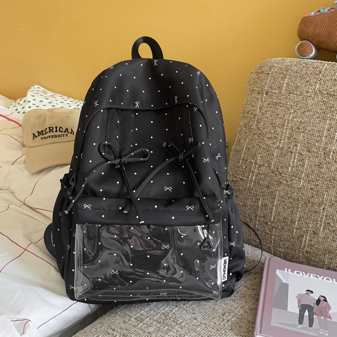 Stylish Polka Dot Pattern Backpack Bowlift