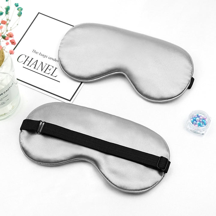 Unisex nan luxurious silk sleep mask with contoured eye cavity and adjustable elastic band Bowlift