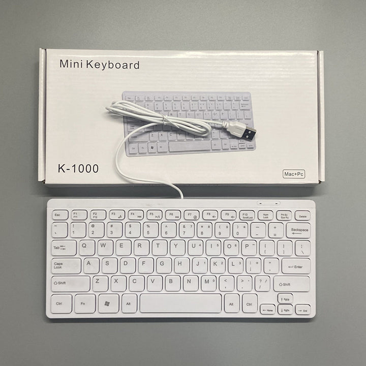Compact USB Wired Keyboard Bowlift