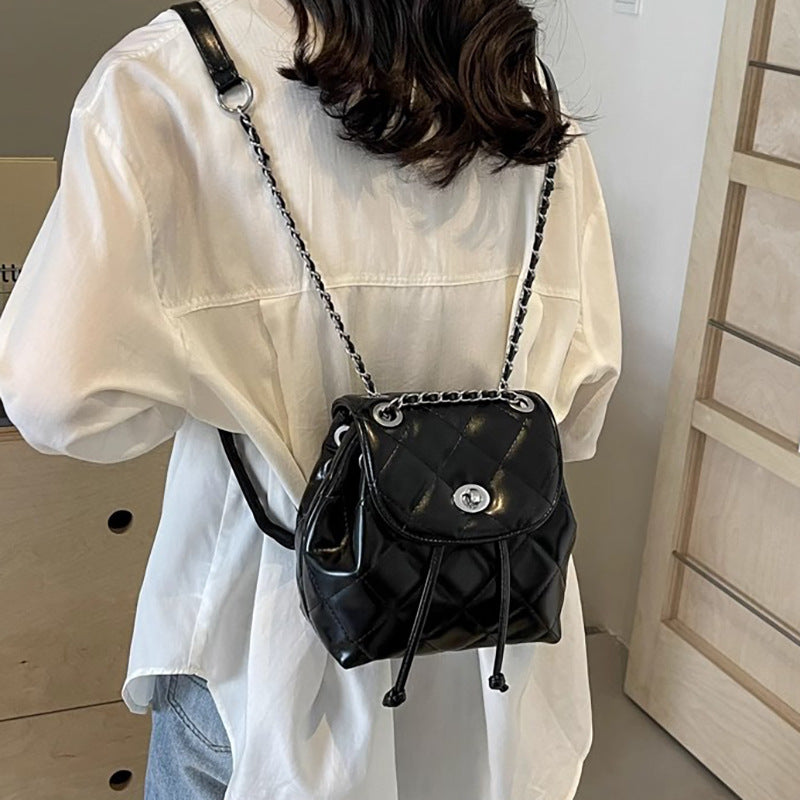 Stylish Quilted Mini Backpack Bowlift