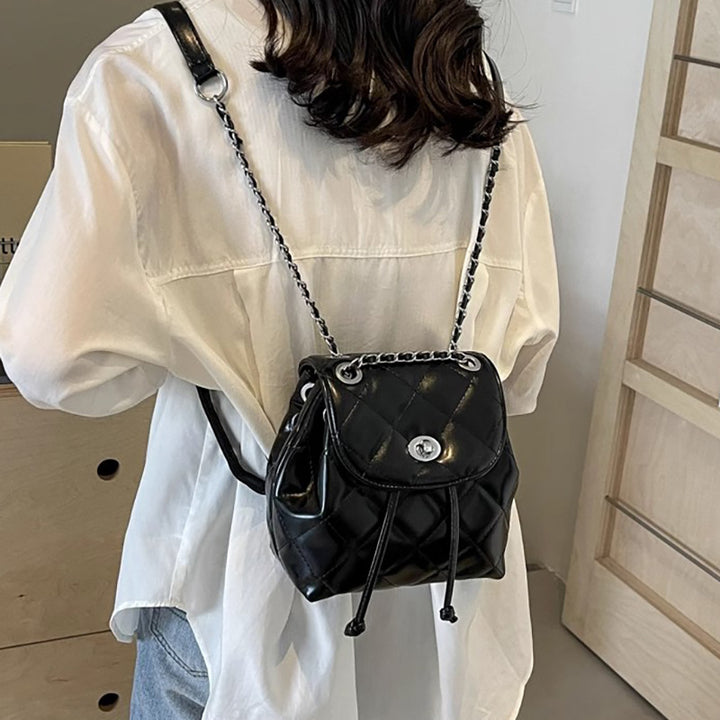 Stylish Quilted Mini Backpack Bowlift