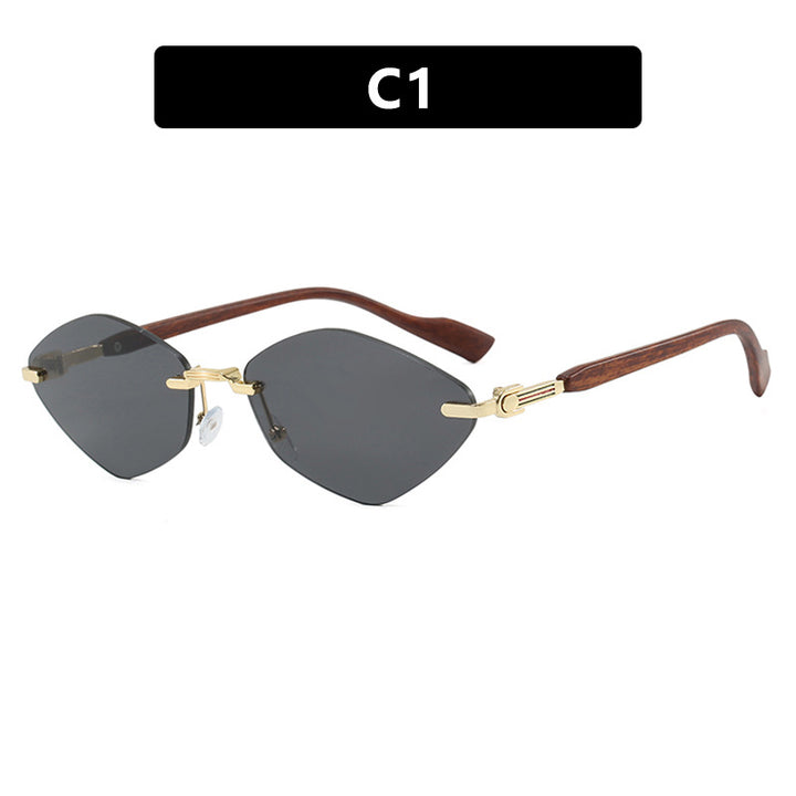Women's geometric sunglasses with luxurious wooden arms and polarized lenses Bowlift