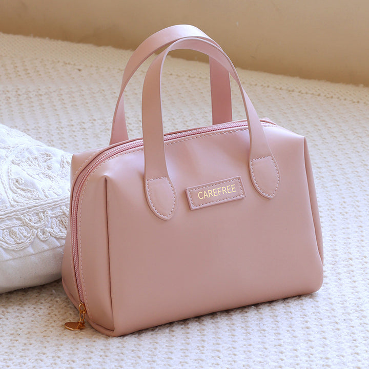 Cosmetic Organizer In Elegant Artificial Leather Bowlift