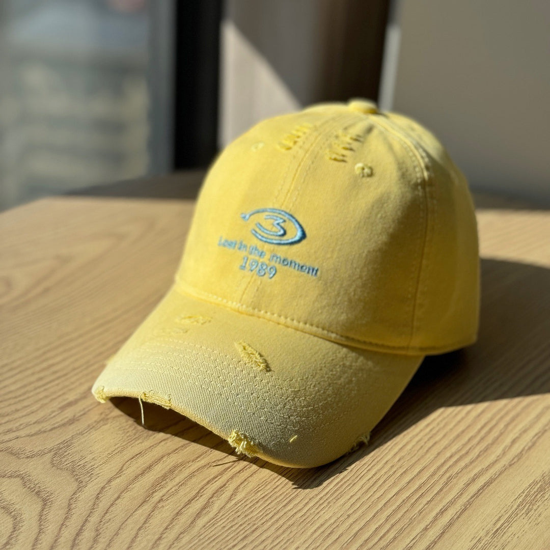 Men's Distressed Baseball Cap Bowlift