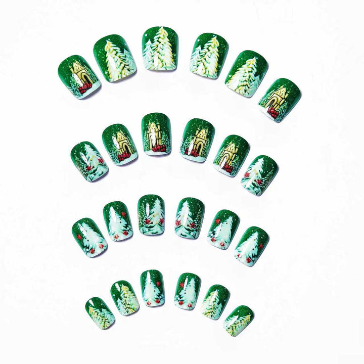 Festive Winter Holiday Nail Art Bowlift