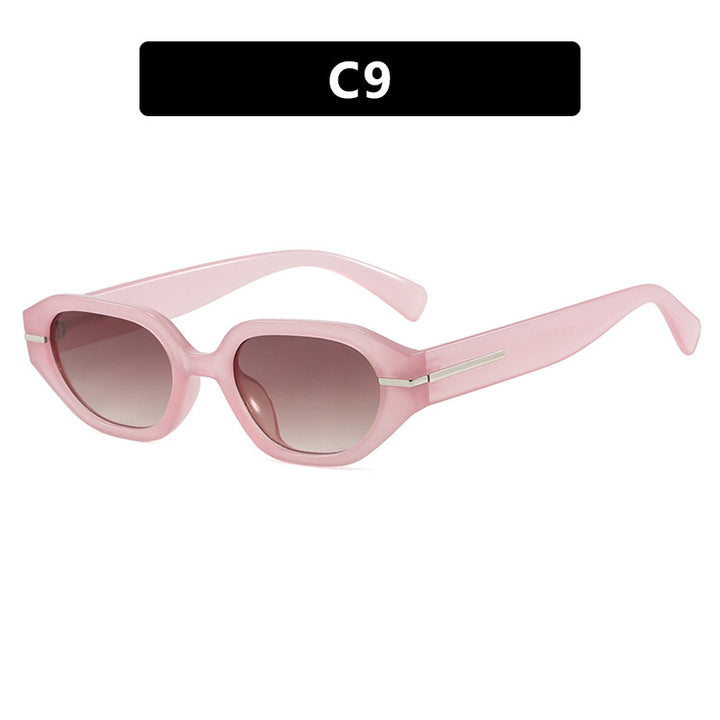 Women's stylish geometric sunglasses with mirrored lenses and unique frame Bowlift