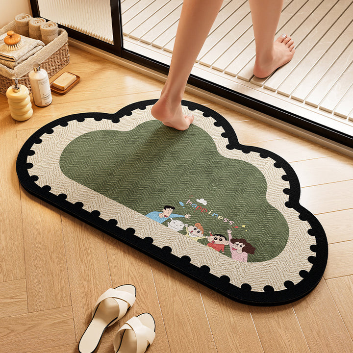Playful Dog-Themed Bath Rug Bowlift