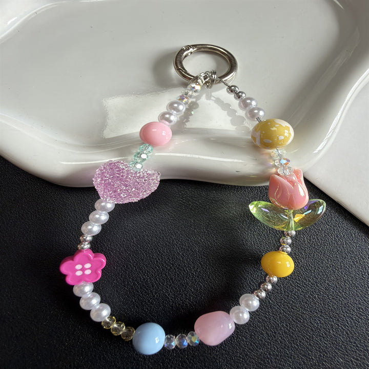 Beaded Charm Keychain Bowlift 1790134678