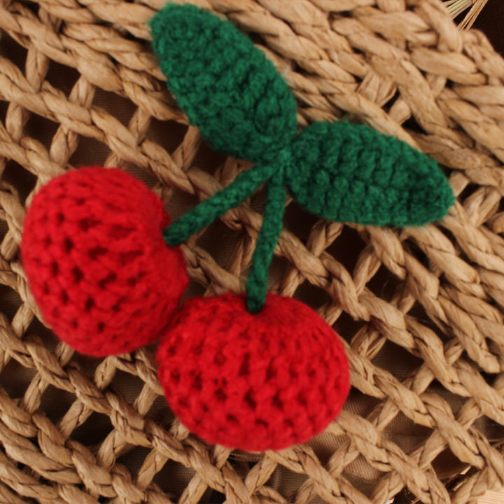 Shoulder bag with handmade fruit motif Bowlift