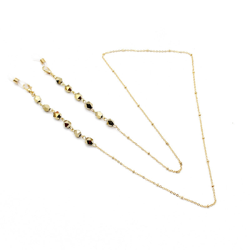 Crystal-Embellished Eyewear Chain Bowlift