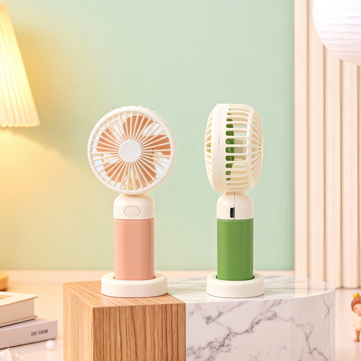 Women's Portable Mini Fan with USB Charging Function and Ergonomic Handle Bowlift