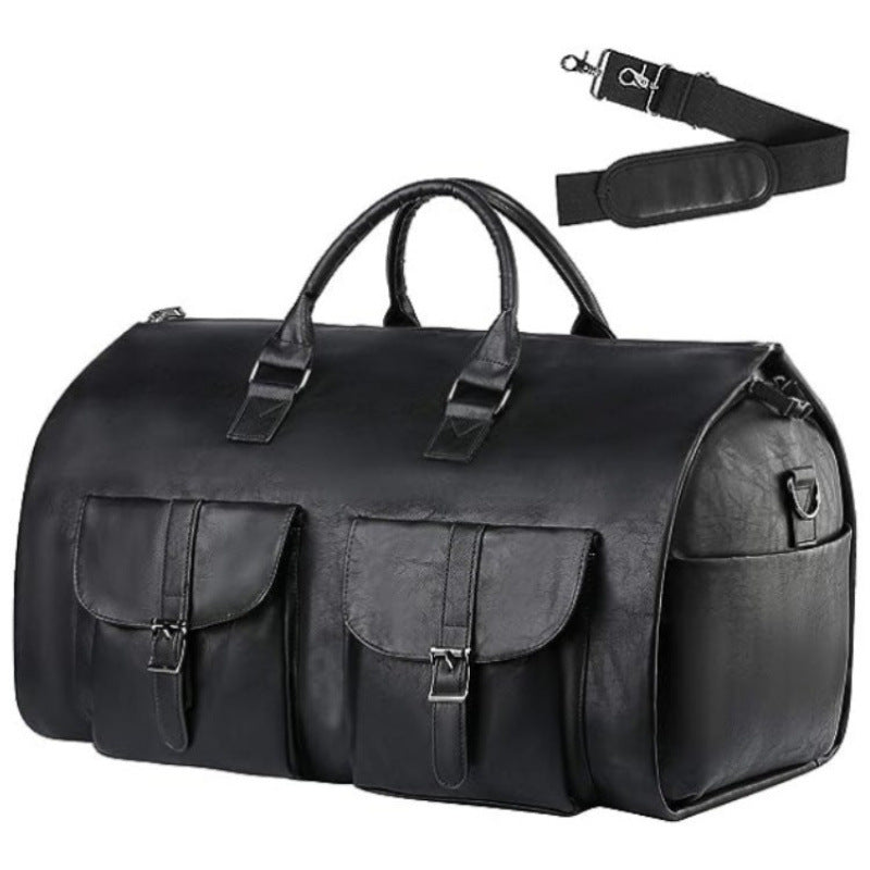 Premium Leather Weekender Duffle Bag Bowlift