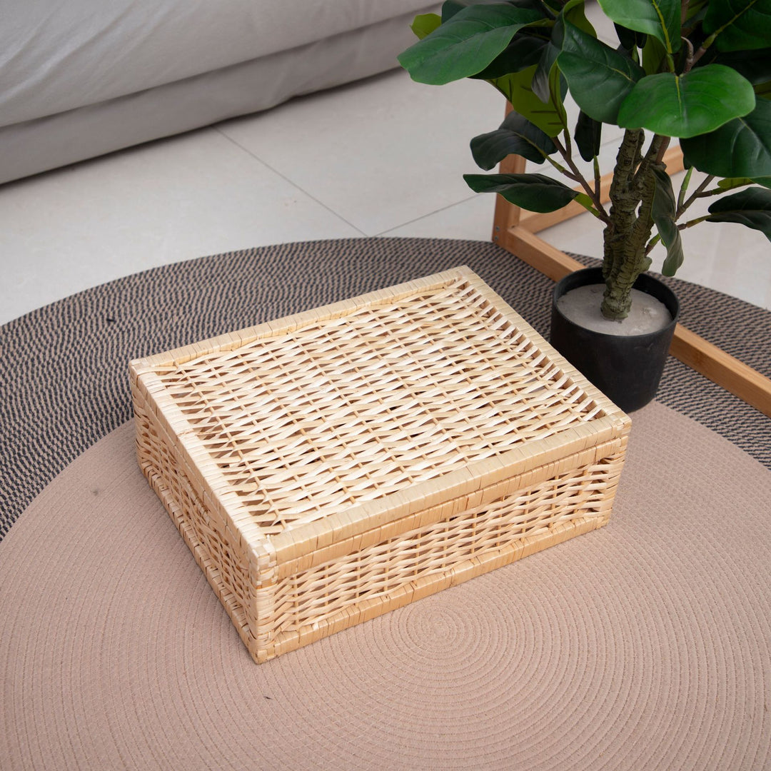 Elegant Handwoven Storage Box Bowlift