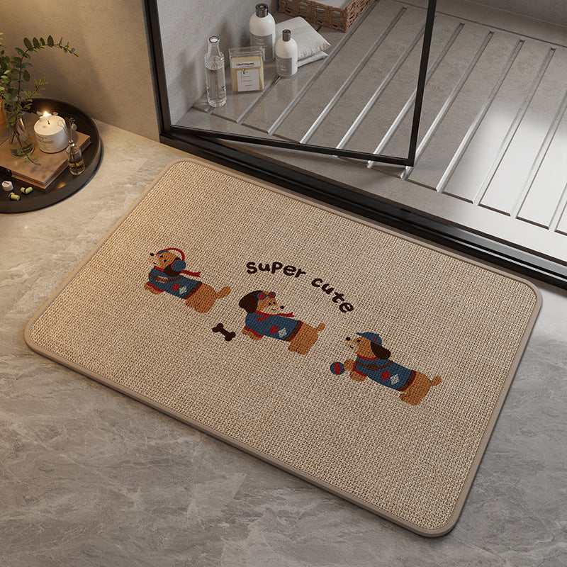 Decorative Cat-Themed Bath Mat Bowlift