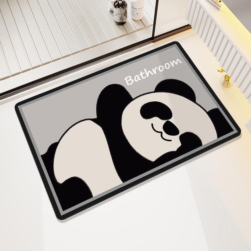 Cute Cartoon Bear-Themed Bath Mat Bowlift