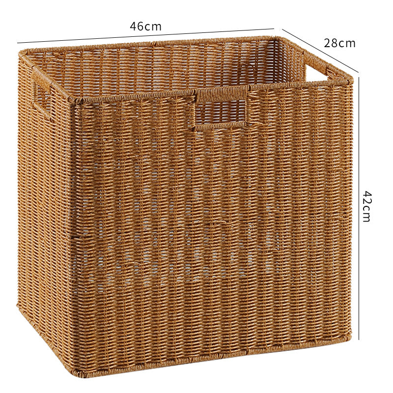 Handcrafted Rectangular Wicker Storage Bin Bowlift