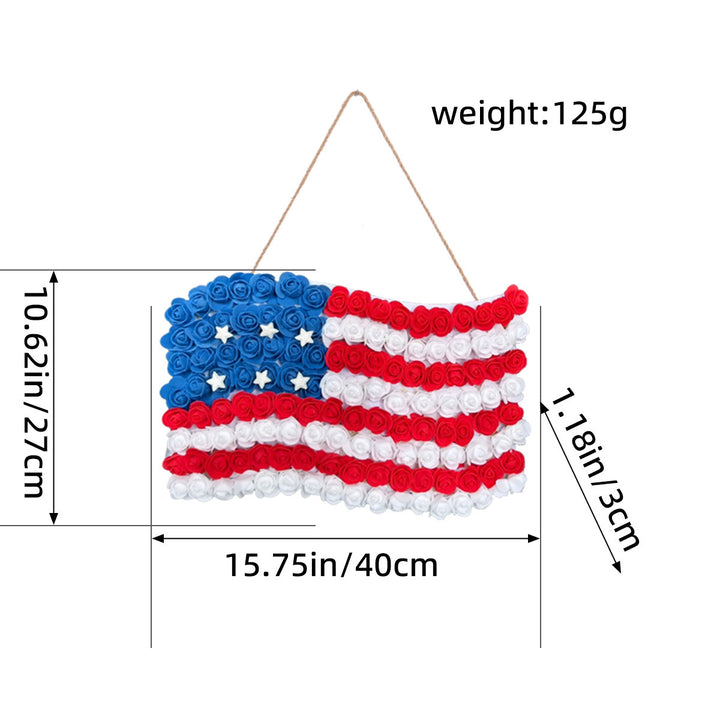 Unisex nan patriotic pom pom front door wreath with star embellishments Bowlift