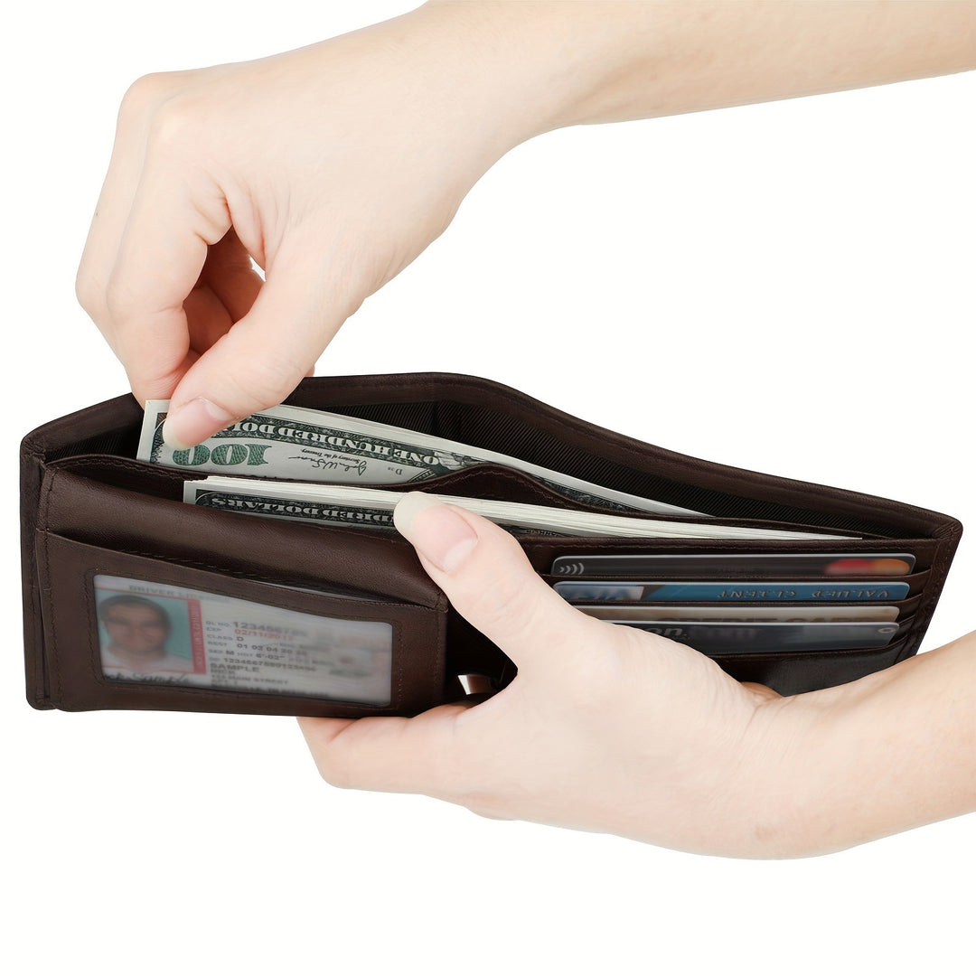 RFID-Blocking Leather Wallet Bowlift