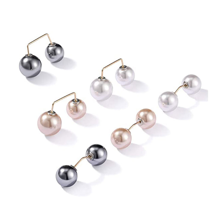 Modern Double Ball Ear Cuff Set Bowlift