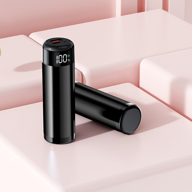 Power bank with digital charging display and integrated flashlight Bowlift