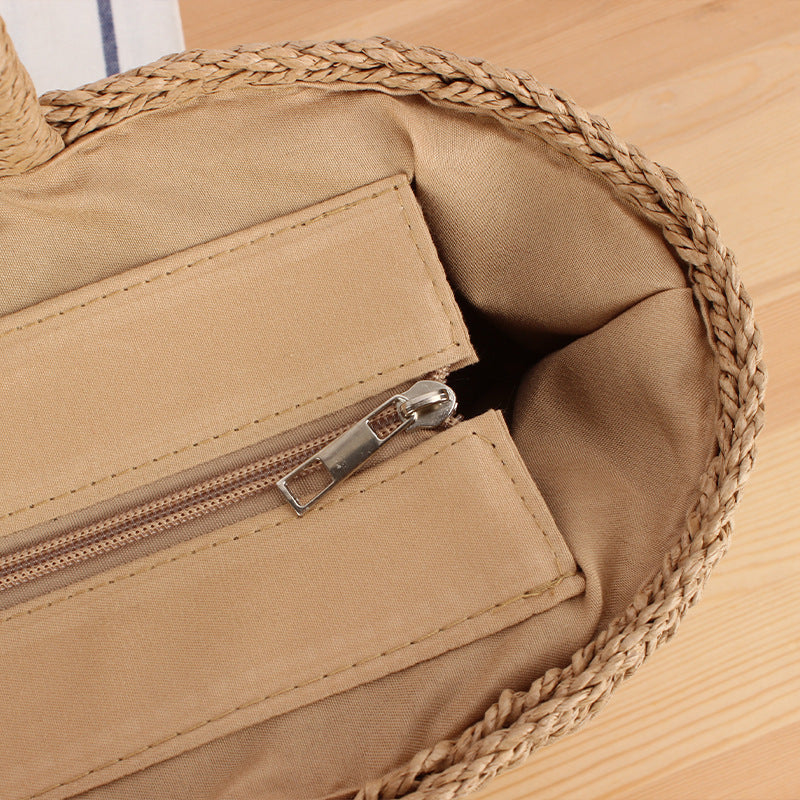 Basket bag with decorative braided design Bowlift