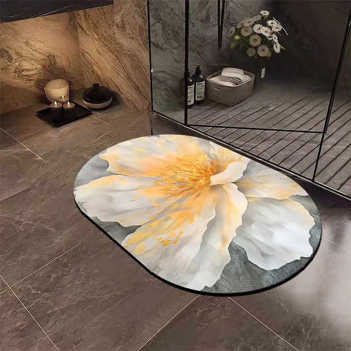 Luxury Floral Bathroom Mat Bowlift