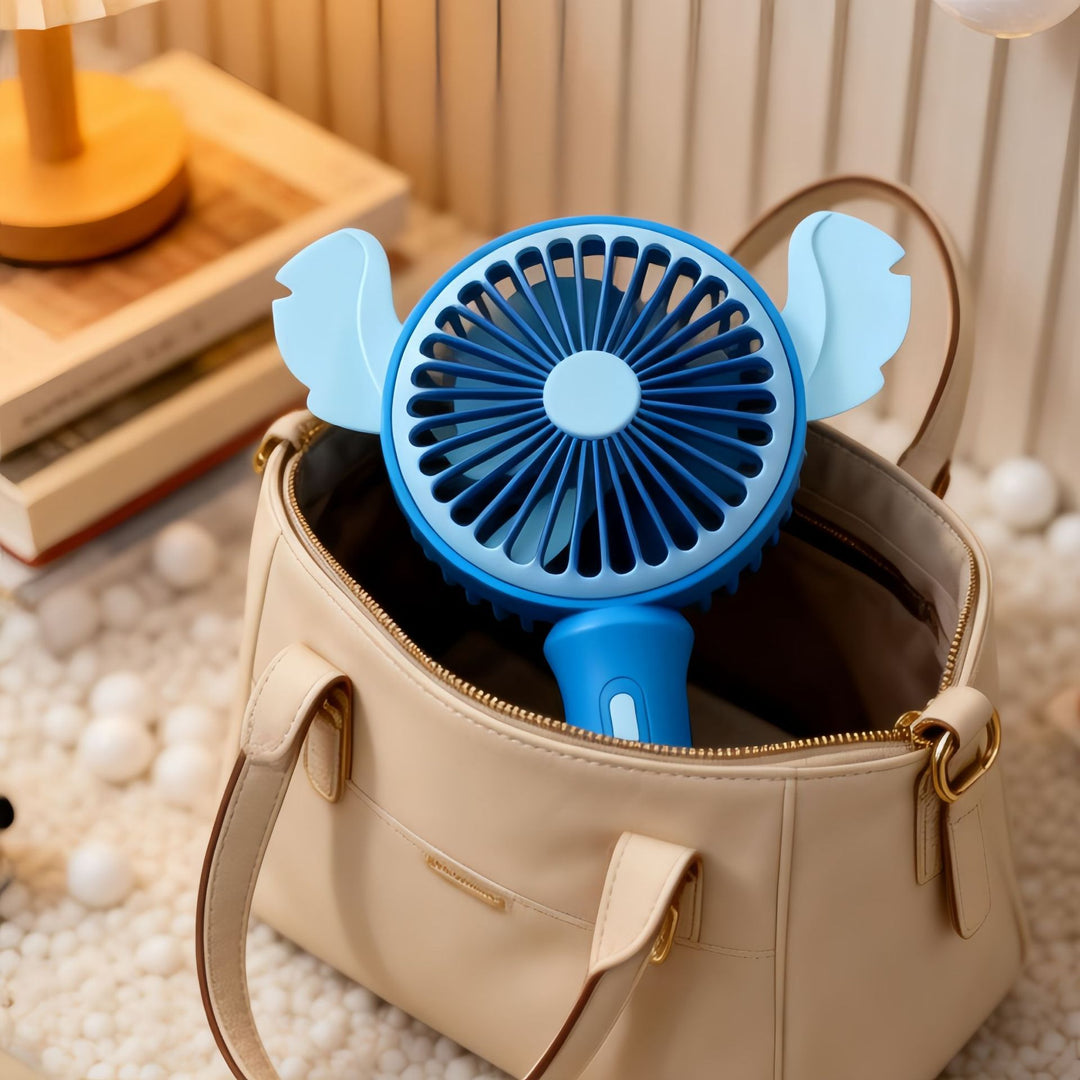 Ladies Portable Hand Fan with Funny Animal Design Bowlift