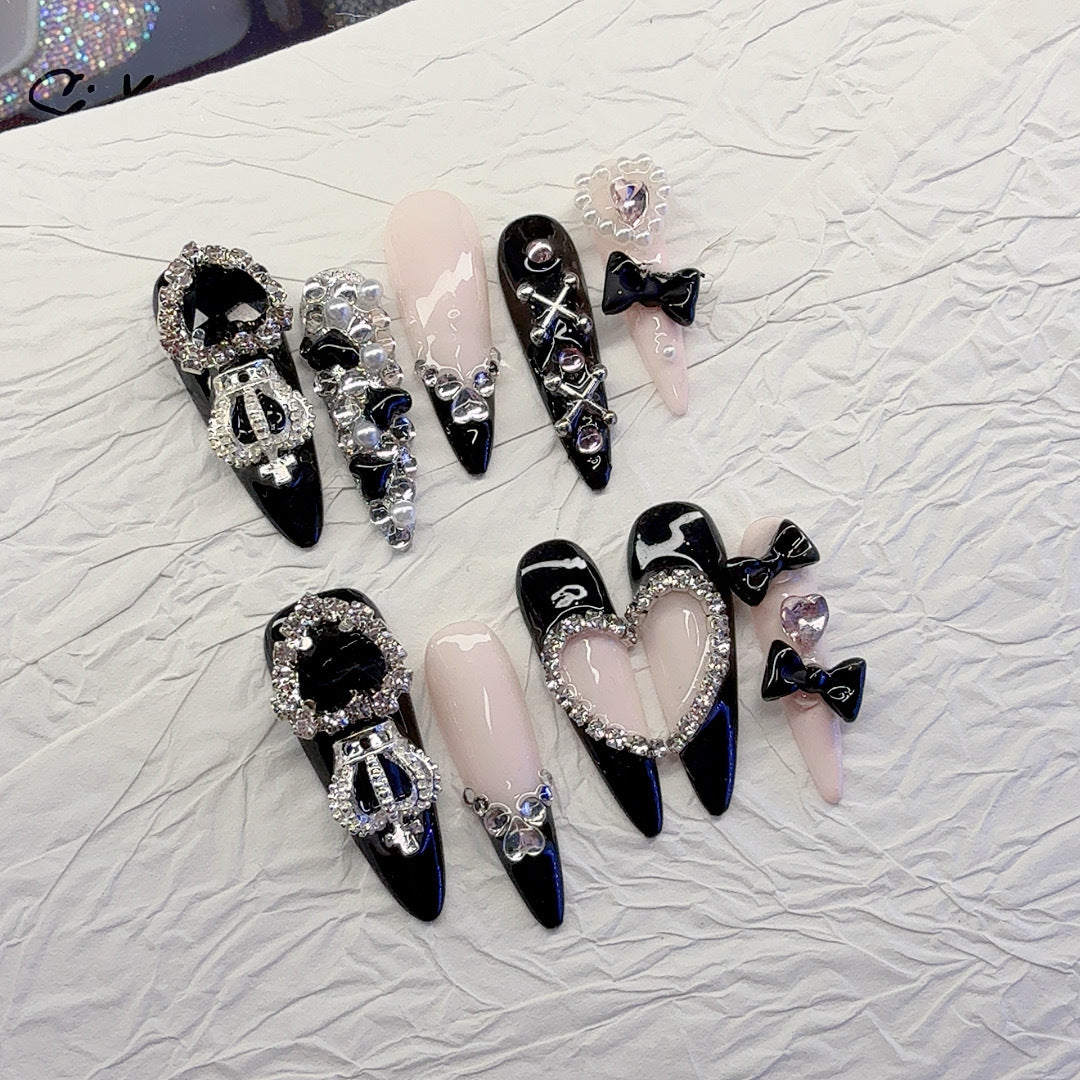 Elegant Ornate Press-On Nail Art Set