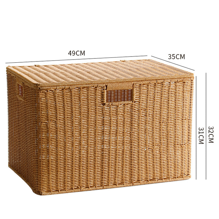 Unisex Multifunctional Storage Box made of natural wicker Bowlift