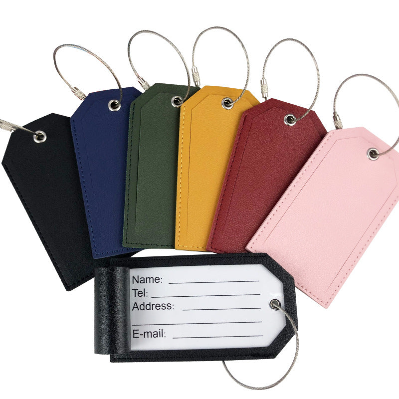 Premium Leather Luggage Tag Bowlift
