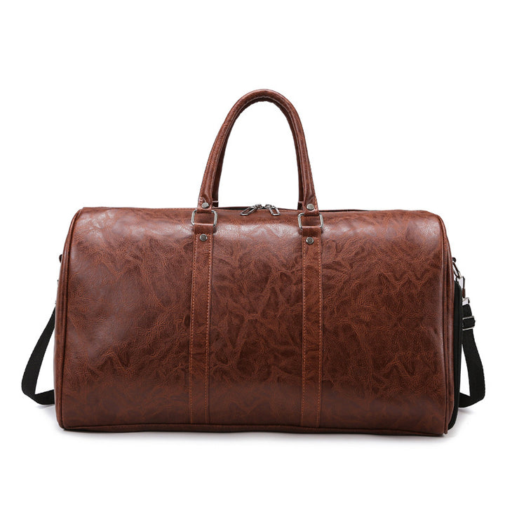 Vintage Leather Weekend Duffle Bag Bowlift