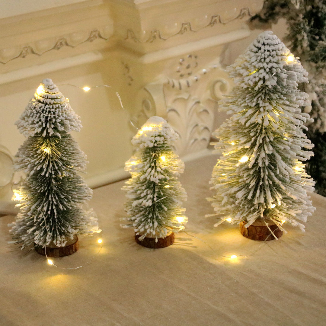 Miniature Snow-Covered Christmas Tree Decoration Bowlift