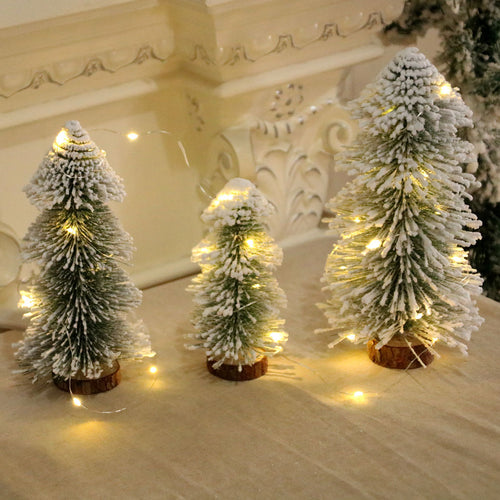 Miniature Snow-Covered Christmas Tree Decoration Bowlift