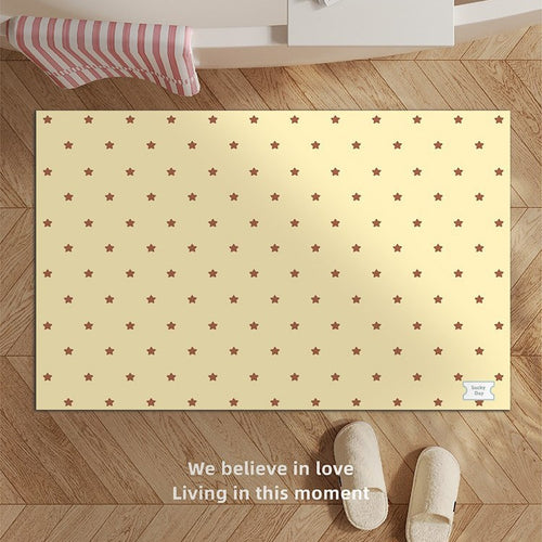 Cozy Star Pattern Bath Mat Bowlift