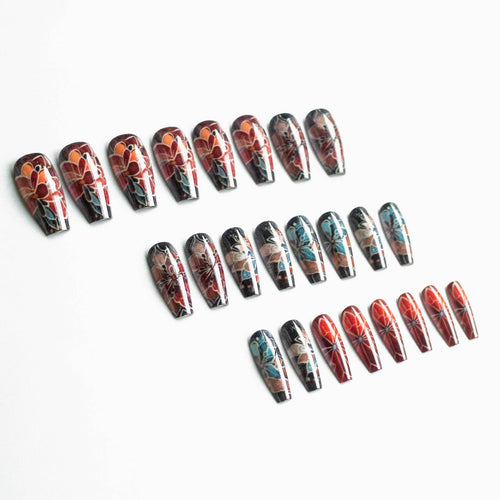 Intricate Floral Nail Art Design Kit