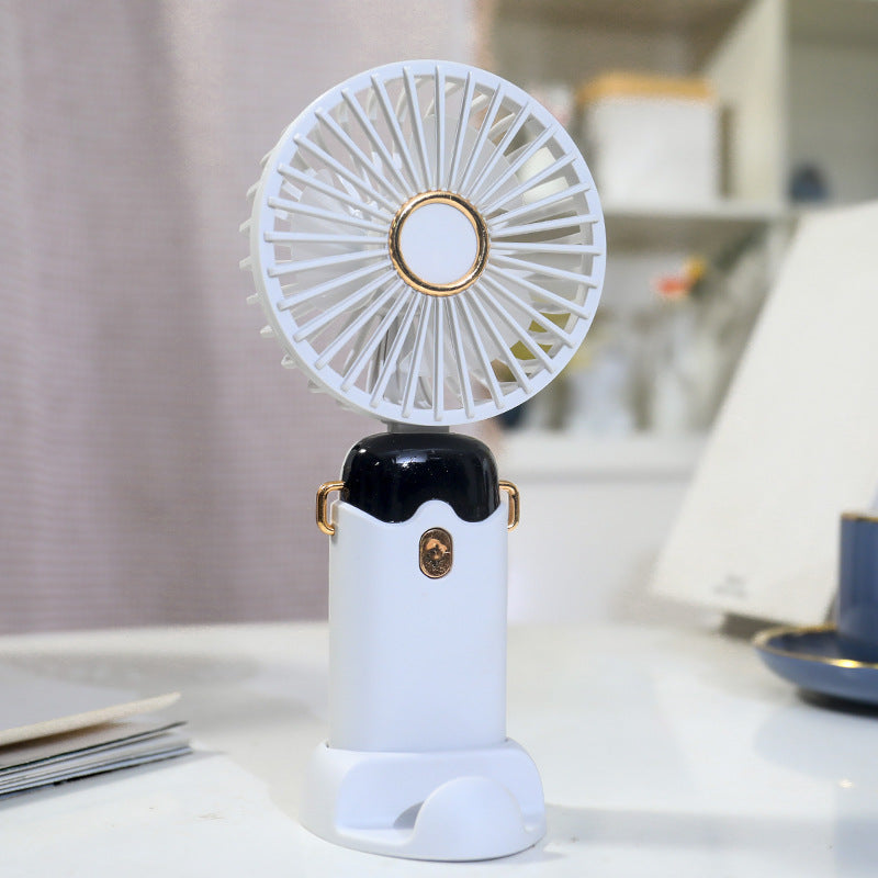Ladies portable handheld fan with USB charging function and flexible tilt Bowlift