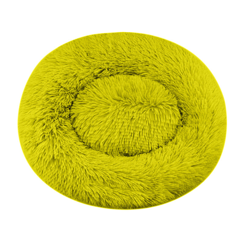 Luxurious Plush Round Dog Bed