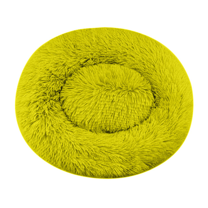 Luxurious Plush Round Dog Bed