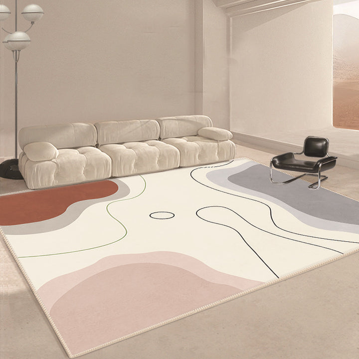 Modern Geometric Floral Area Rug Bowlift