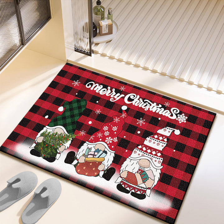 Festive Christmas-Themed Bath Mat Bowlift
