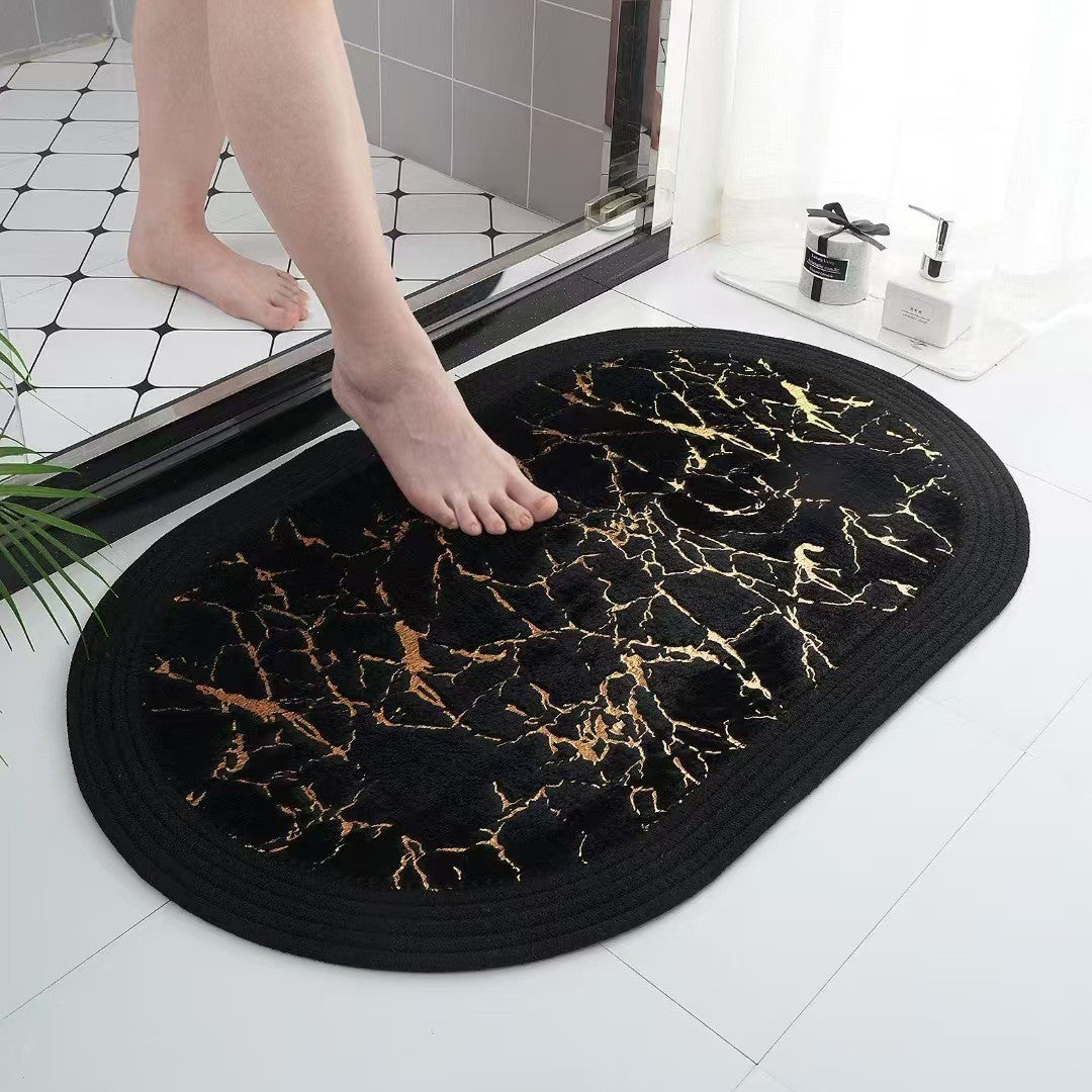Luxurious Marble Pattern Bath Mat