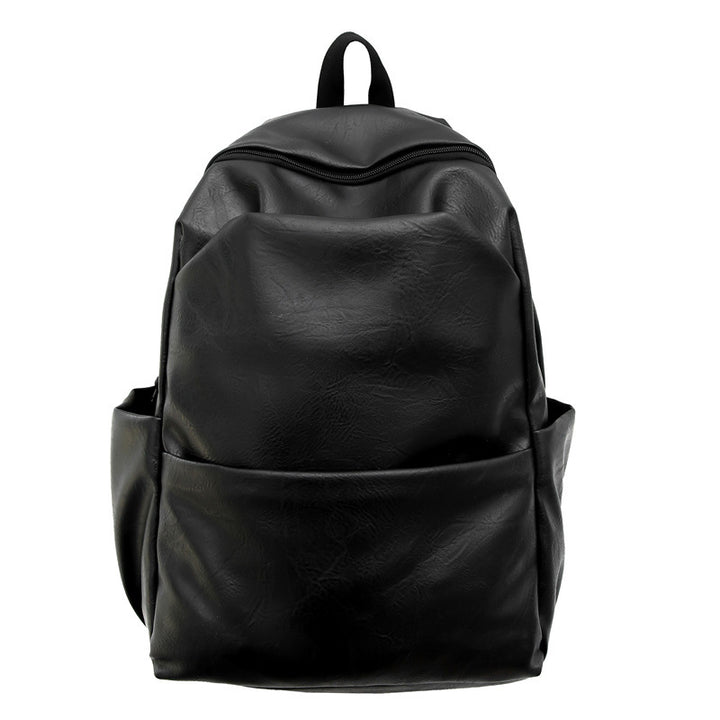Sleek Textured Leather Backpack Bowlift