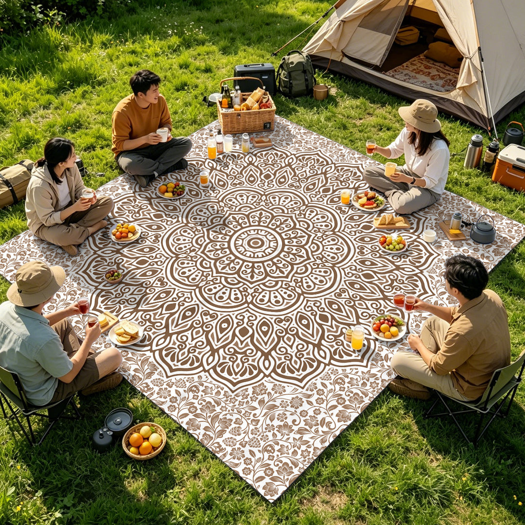 Mandala Design Beach Mat Bowlift