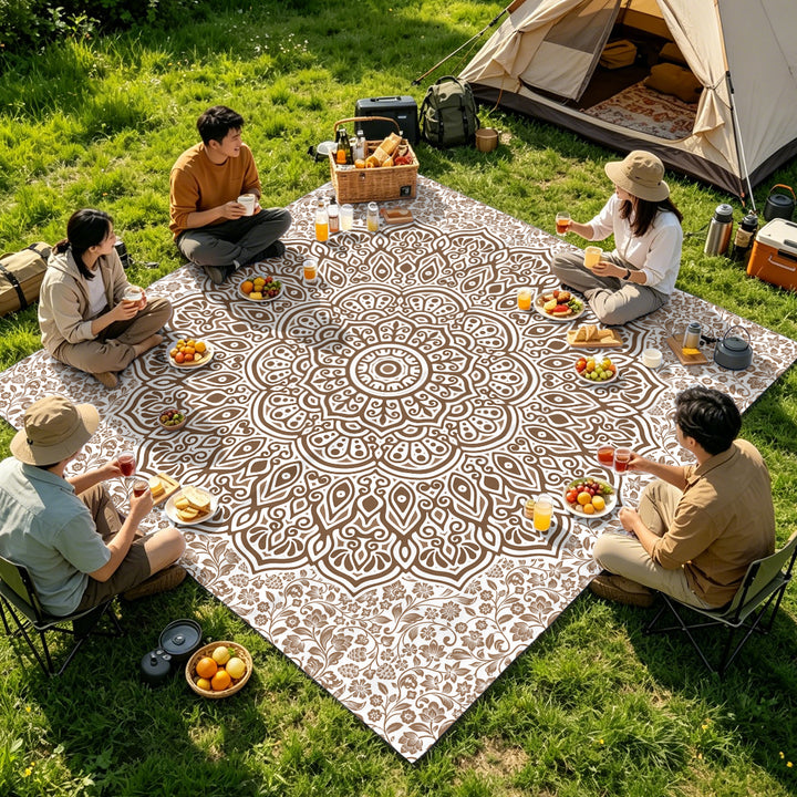 Mandala Design Beach Mat Bowlift
