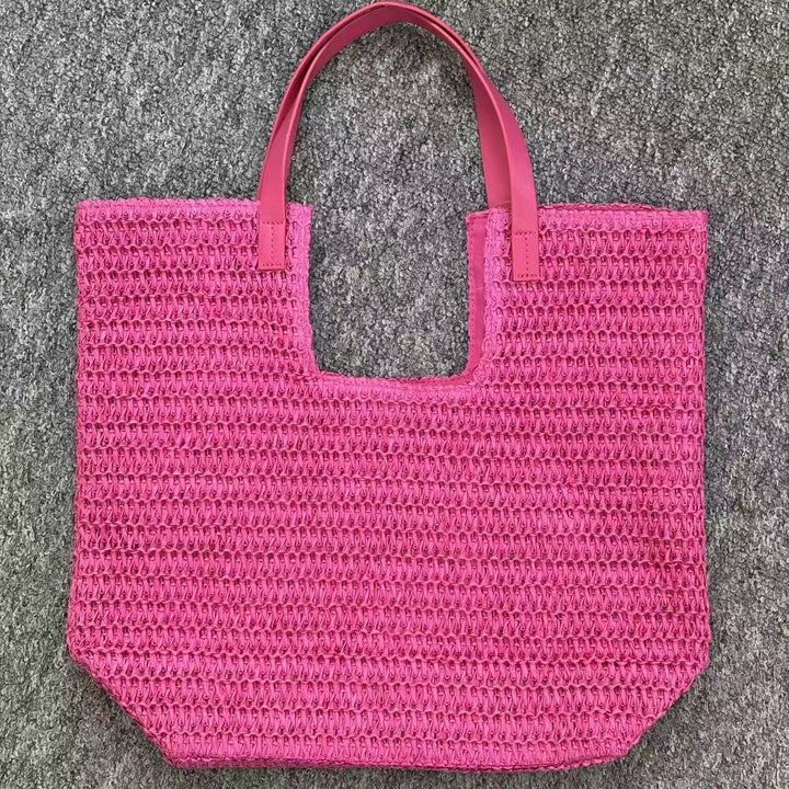 Summery Tote Bag Made of Woven Material Bowlift