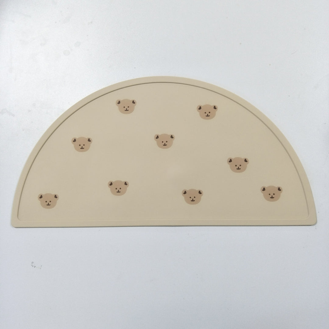 Half-Round Silicone Kids Placemat with Rocket Print