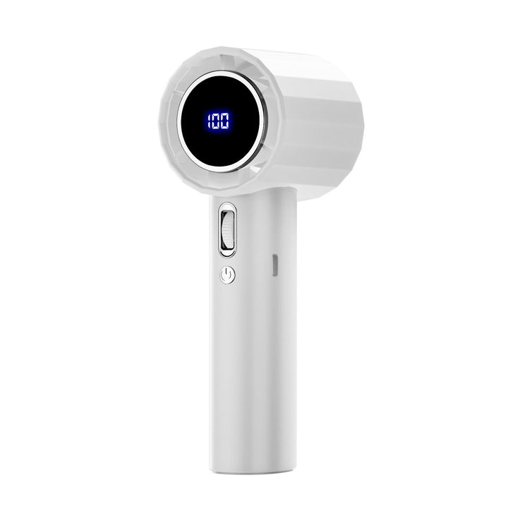 Women's Portable High-Performance Hand Fan with Digital Temperature Display Bowlift