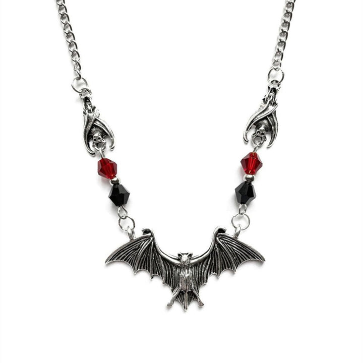 Gothic Bat-Inspired Pendant Necklace Bowlift
