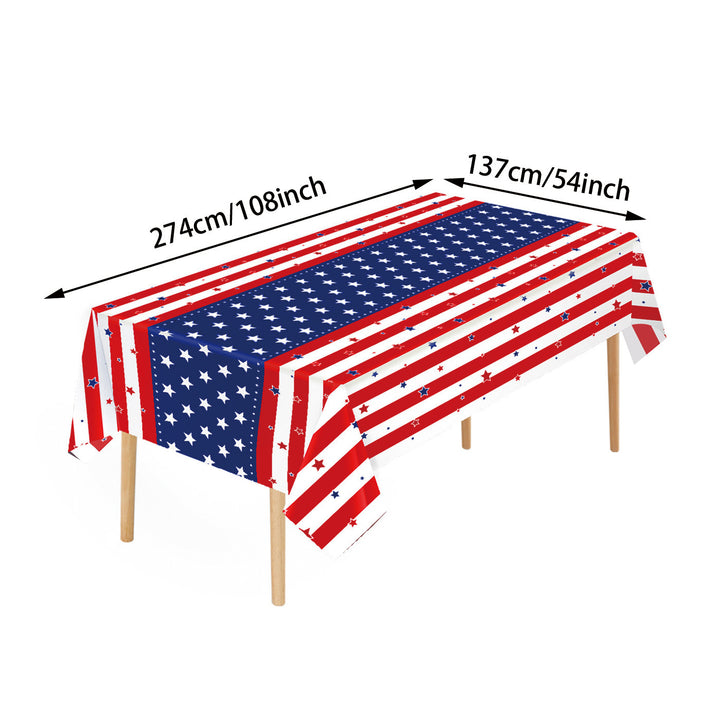 Unisex nan coated tablecloth with stars and stripes pattern, wipeable and waterproof Bowlift