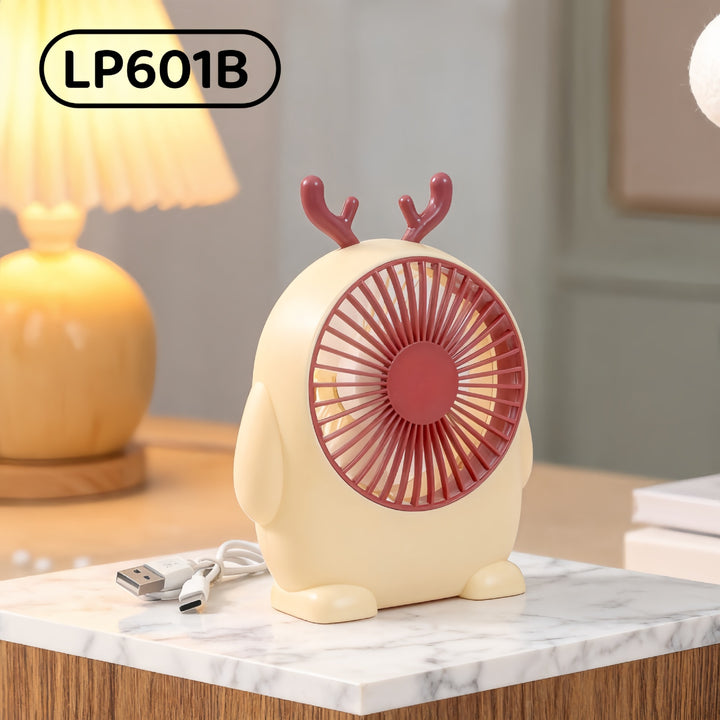 Women's portable handheld fan with cute animal design and ergonomic grip design Bowlift